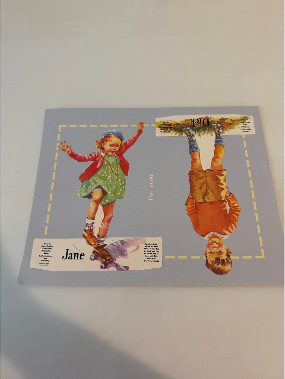Vintage 1974 Dick and Jane Paper Dolls Uncut